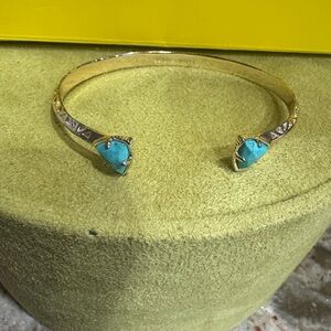 Kendra Scott Gold Bracelet with Turquoise Accents new without tags